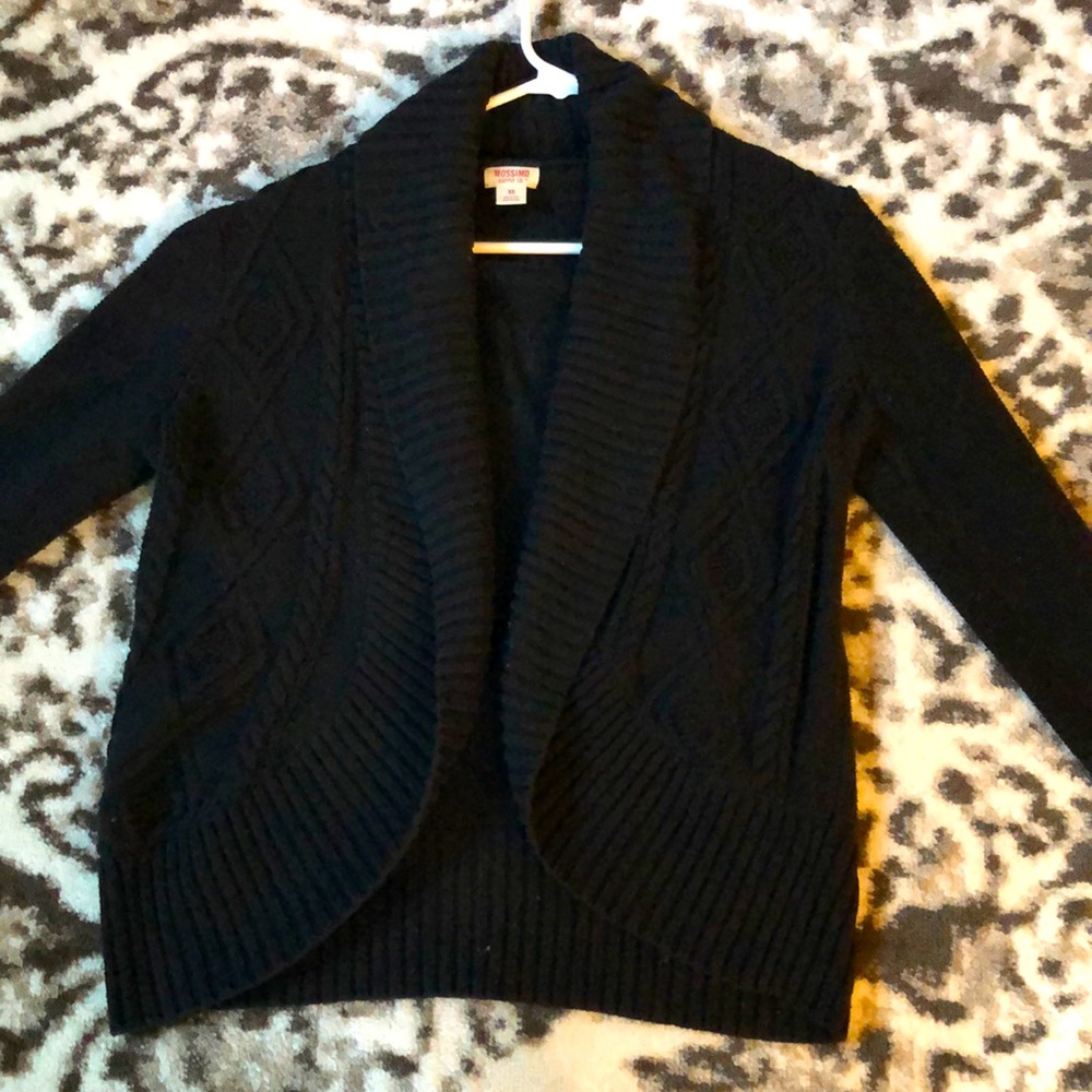 Mossimo Black Cable Knit Cardigan - Size XS